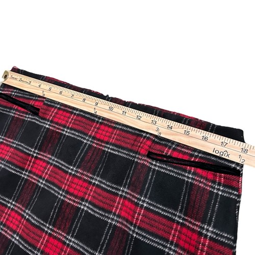 Gonna rossa a quadri mini misto lana A-Line Preppy Academia nuova con etichette chiave rame taglia XL - Foto 4 di 10