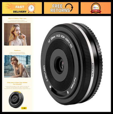 28mm F4.5 Pancake Lens for Sony E Mount - Full Frame Wide Angle, Auto Focus, Com