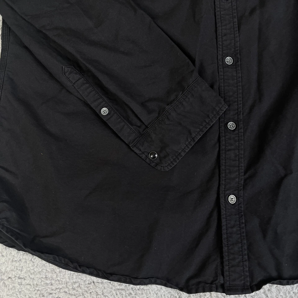 True Religion Shirt Mens 3XL Denim Pearl Snap Metal Button Slim Embroidered - Image 3 of 4