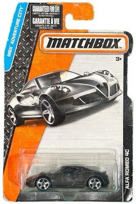 Brand new unopened grey 2015 Matchbox #21/120 MBX Adventure City Alfa Romeo 4C