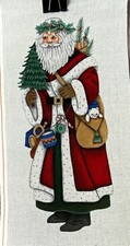 Hand Painted Santa Needlepoint Canvas 18Ct