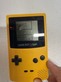 Nintendo Game Boy Color Yellow Console and Pokemon Silver  TESTED