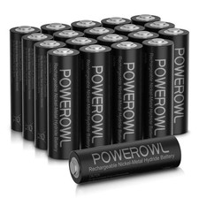 POWEROWL Rechargeable AA Batteries, 2800mAh High Capacity Double A 20 Count