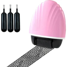 Pink Identity Protector Roller Social Security Card Protector Confidential Stamp