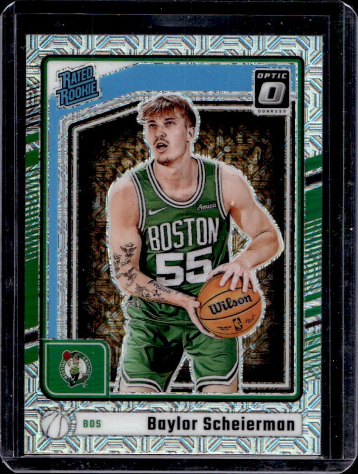 2024-25 Donruss Optic Baylor Scheierman Rated Rookie Choice RC #263 Celtics