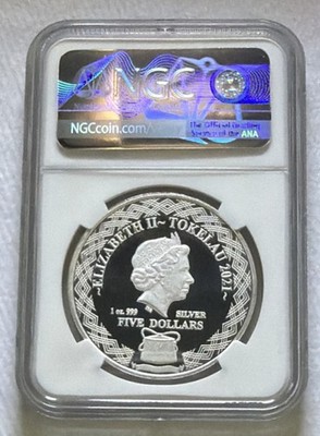 2021 Tokelau $5 Pisces Zodiac Series 1oz Silver Coin NGC PF69
