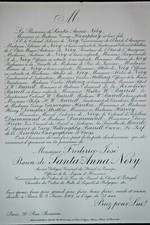 SANTA ANNA NERY Brazil Humphery FAIRE PART Burell Gascoigne Hawkes Stelling 1901