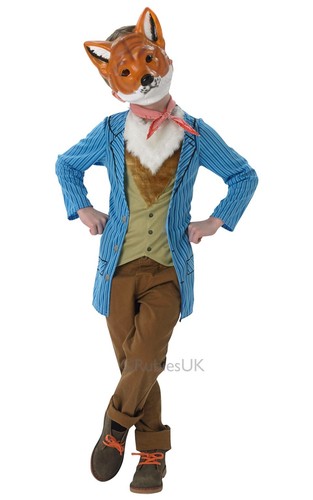 Herr Fox fantastisches Kostüm für Kinder Welttag des Buches Fernsehfilmwoche 3-10 Jahre - Bild 1 von 2