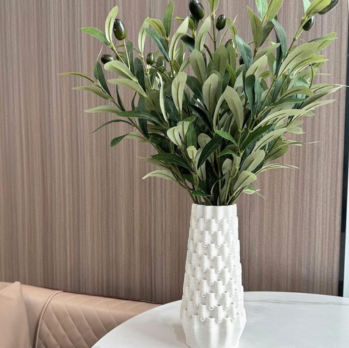5PCS Faux Olive Branches for Vase Fake Plants, 18 Inch Artificial Green Branch - Picture 7 of 9