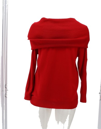 Colleen Lopez Convertible Neck Pullover Sweater Berry Red L NWOT (416) - Picture 5 of 8