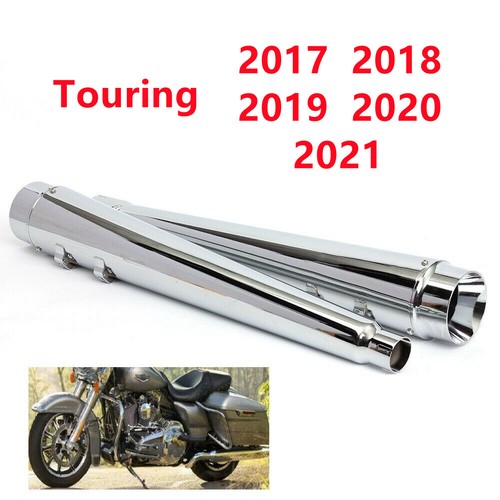 Silencieux Slip-on Double Sortie Pour Harley Electra/Street Glide 2017-2019 - Acier/Aluminium Noir - Neuf