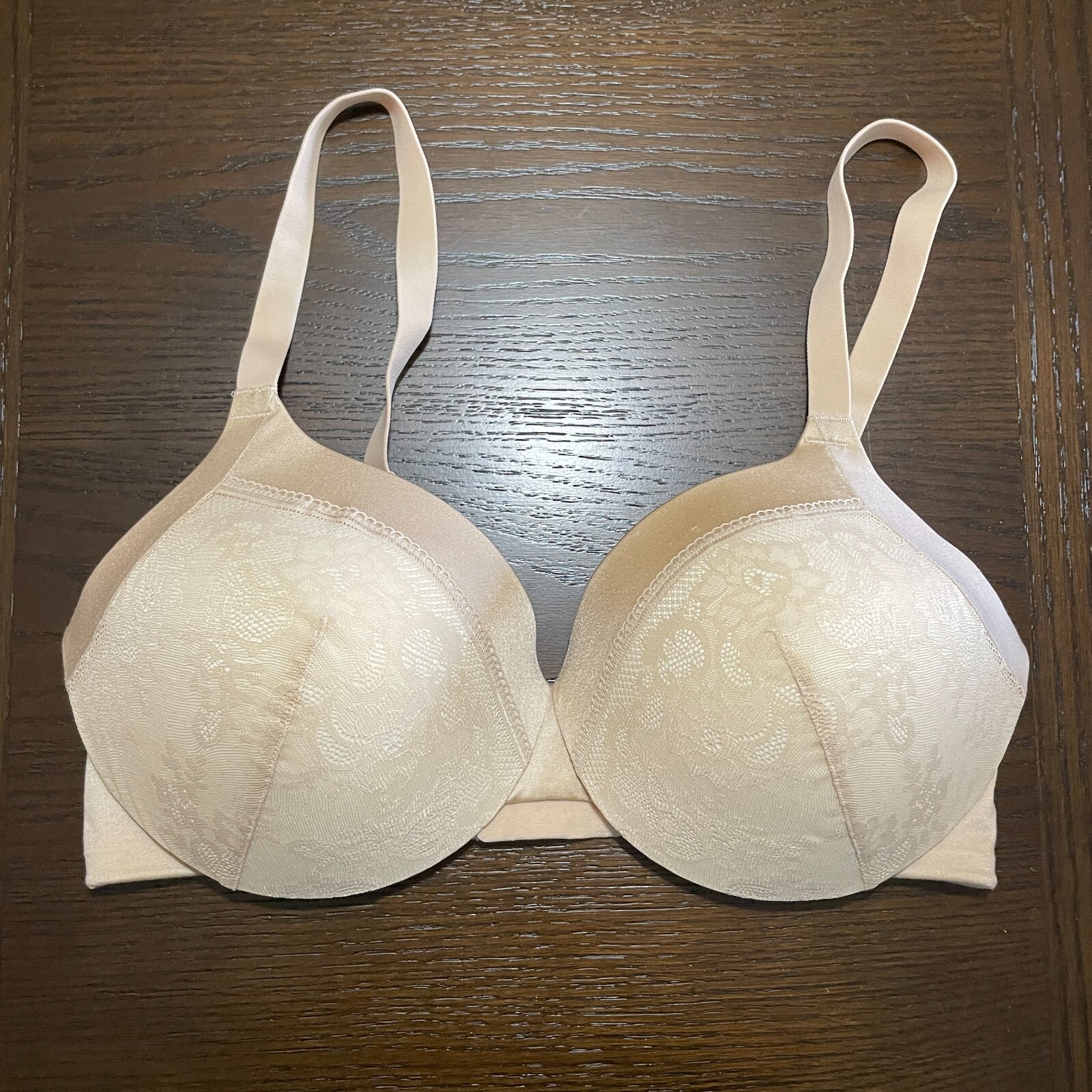 Maidenform TShirt Bra 38C Lace Padded Cup Underwire 09436 Comfort