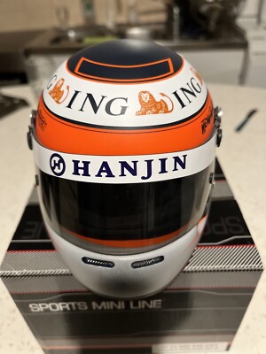 Casque Heikki Kovalainen Renault ING 2007 - Échelle 1/2 - Rare (avec Boîtier)