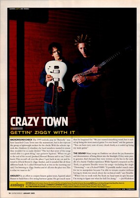 2003   CRAZY TOWN magazine clip profile    2000s Guitar ADV-62