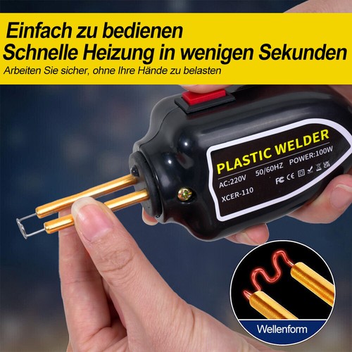Schweißgerät Auto Kunststoff Reparatur Set Schweißen 200 Klammer KFZ Stoßstange - Bild 11 von 18