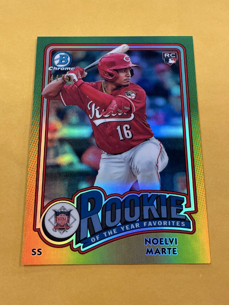 2024 Bowman Noelvi Marte Rookie of The Year Favorites Gold Refractor /50 MDH28