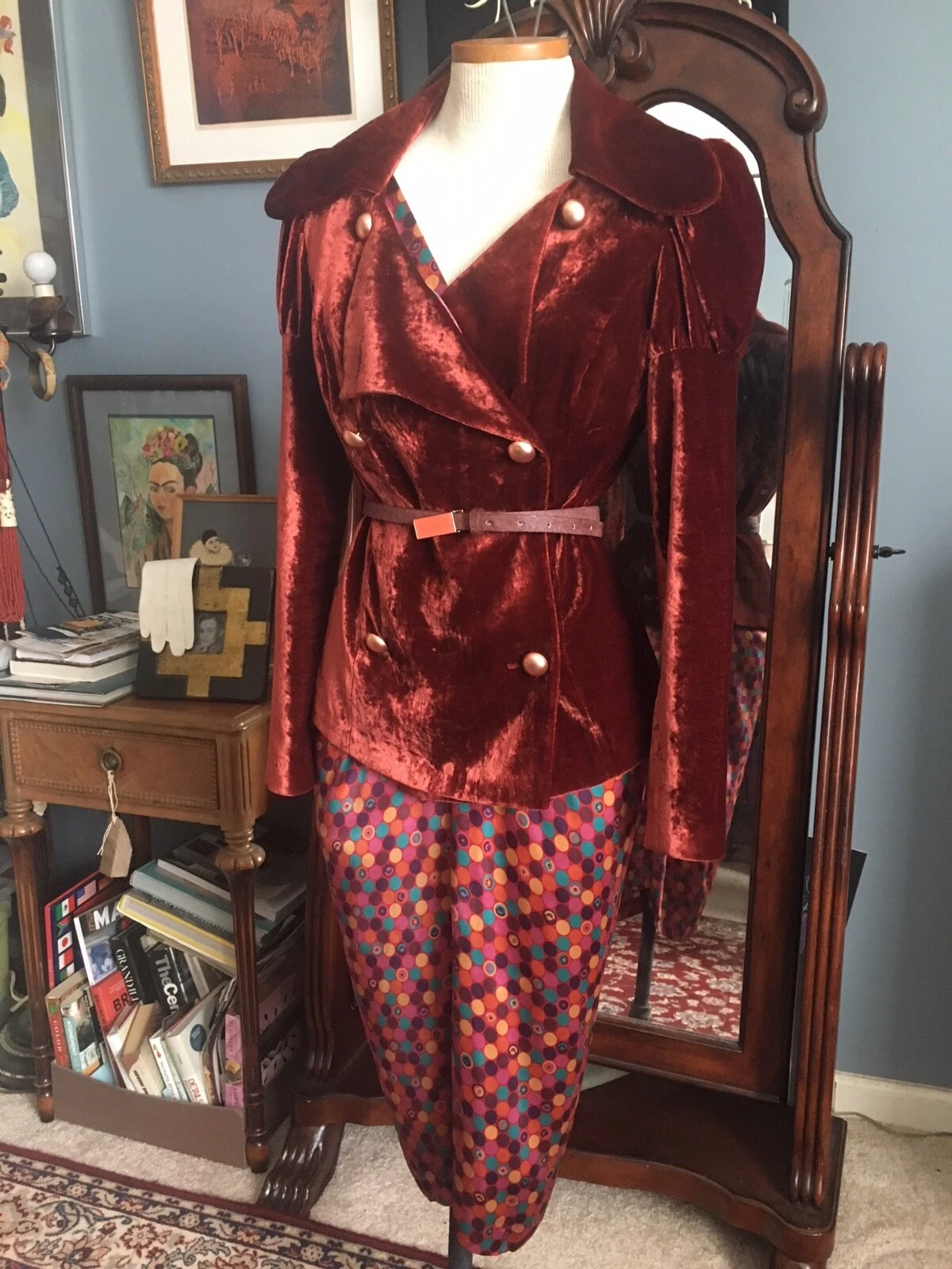 Abito origami Kenzo stampa geometrica seta taglia S