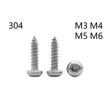 Hex Socket Button Head Self Tapping Screws 304 Stainless Steel M3 M4 M5 M6