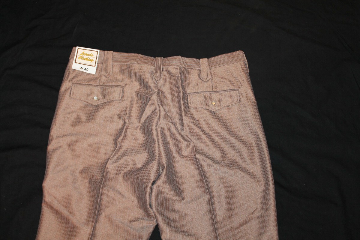 Mens Vintage Kenco Fashions LAredo Clothing Brown Slacks