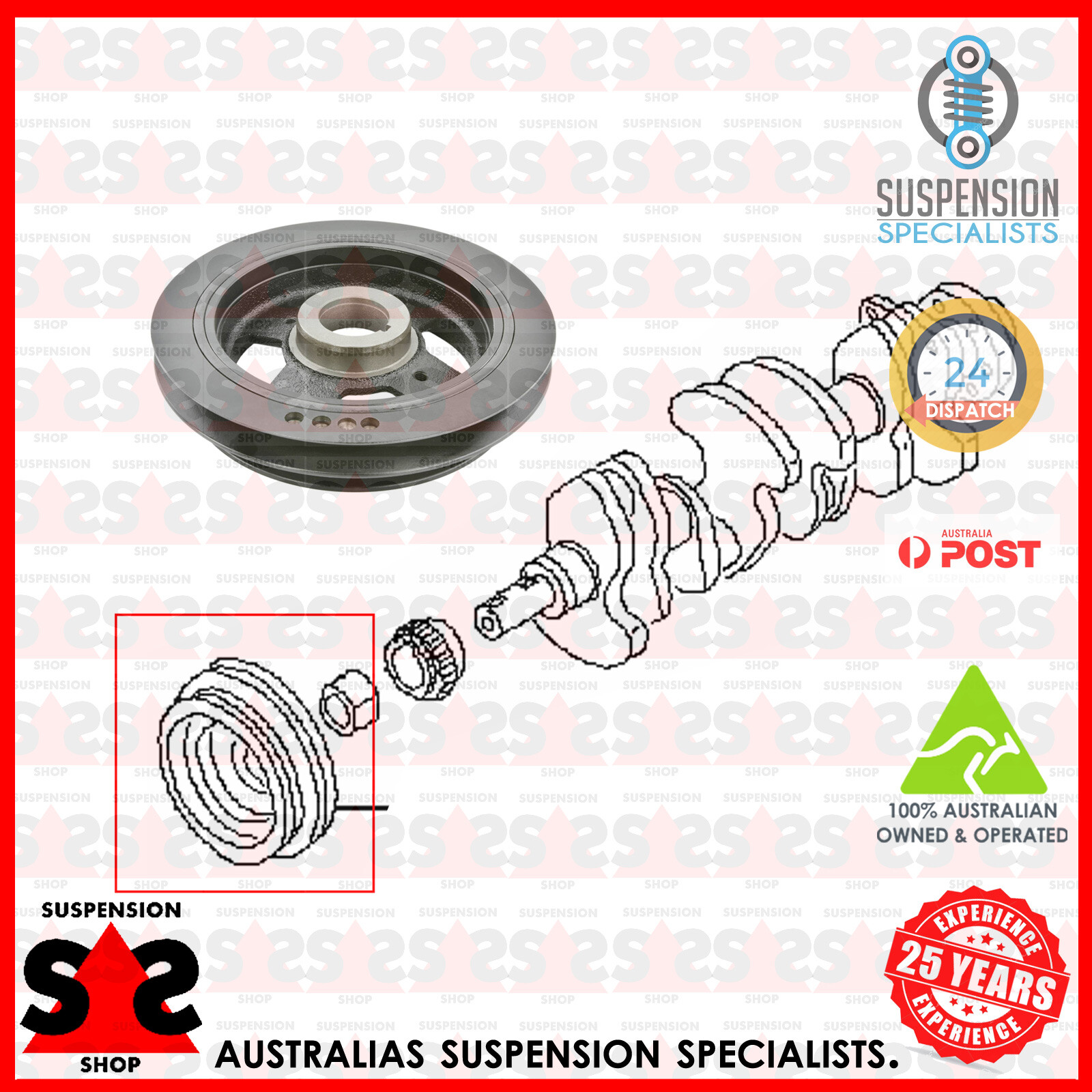 Nissan Serena C24 2.5 DCi 4x4 Crankshaft Belt Pulley SGX-image