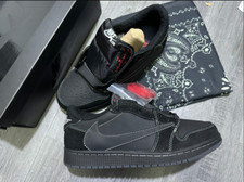 Jordan 1 Low Travis Sc0tt All Black Men's All Size US 7-12