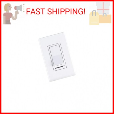 Cloudy Bay in Wall Dimmer Switch for LED Light/CFL/Incandescent,3-Way Single Pol