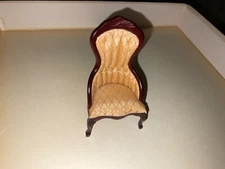 Vintage Miniatures Cushioned  Chair early American- 