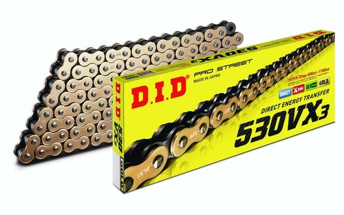 Suzuki GR650 X D-F 83-85 DID VX Heavy Duty Gold X-Ring Chain 530 x 106 Links - Bild 1 von 3