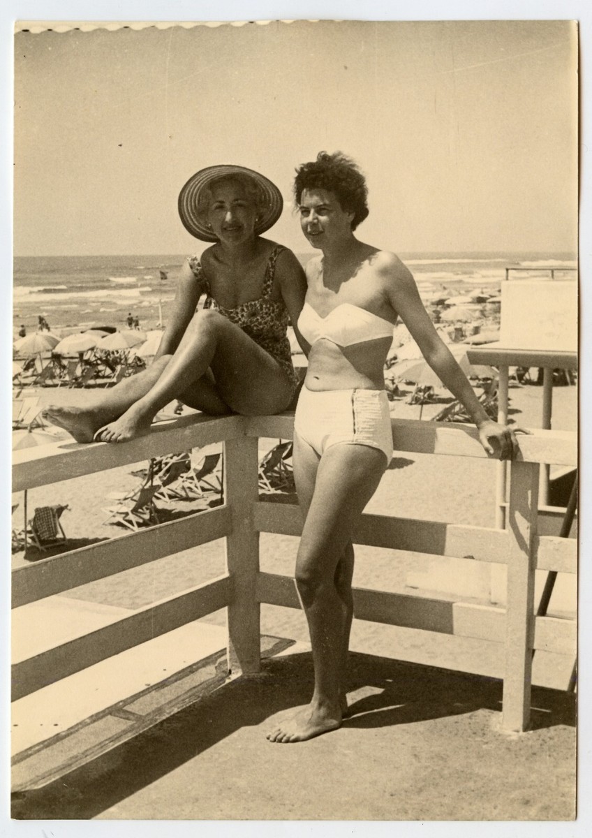 Portrait De Femme En Maillot De Bain – Négatif Photo Ancien (5x5 Cm) + Tirage Original, Période 1940-1990