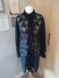 zara lace shirt dress