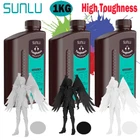 SUNLU 1KG High Toughness Flexible 3D Resin,3D Printer Resin 1KG,405nm UV Curing