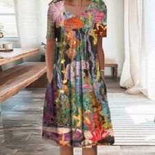 Midi Dress, Romantic Short Sleeve, flows beautifully, size AUS 14 XL, brandnew