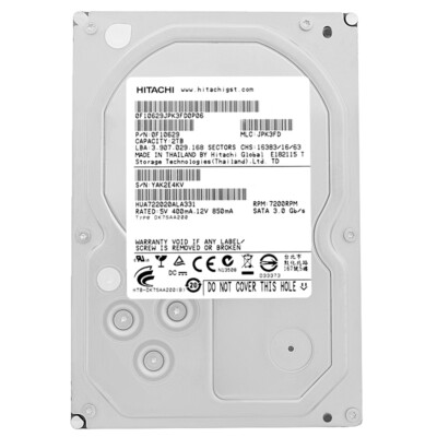 Disque dur hitachi 2 TB SATA 3.0 Go/s 7200 tr/min
