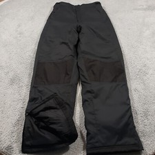 L.L. Bean Snow Ski Pants Girls Size 18 Inseam 32 Black Insulated Elastic Waist