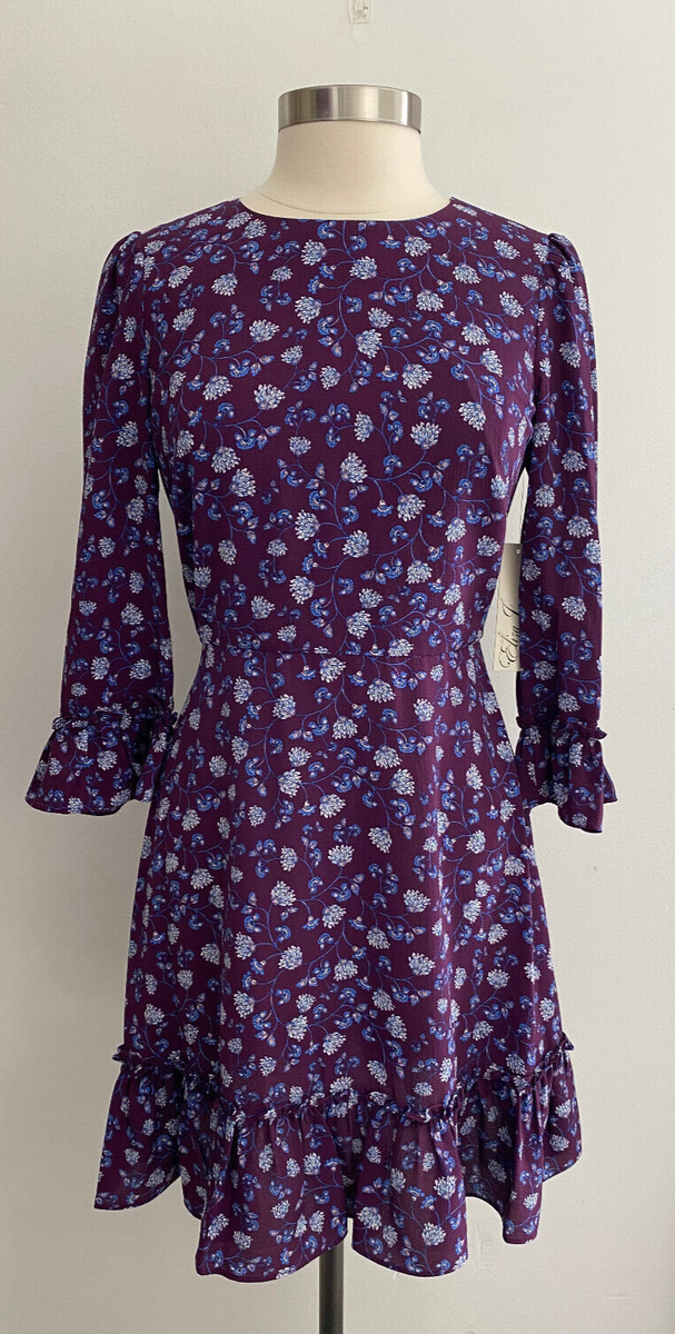 eliza j purple floral dress Eliza J | Dresses | Eliza J 3d Flower V Neck Gown Size Lavender