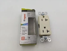 8 pk Legrand Commercial Outlet Light Almond 20a Tamper Resistant 115v DECORATOR