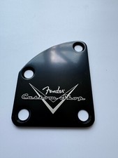 For Fender Stratocaster Telecaster Etched Custom Shop PLATED Guitar Neck Plates