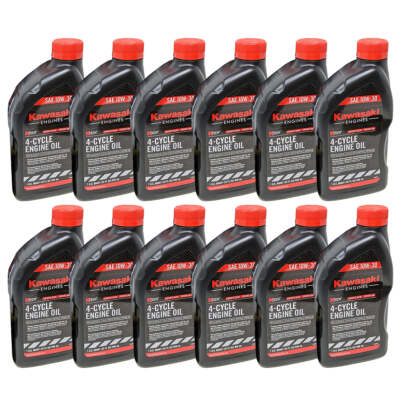 12PK Quart Genuine OEM Kawasaki 4 Cycle Engine Oil K-TECH SAE 10W-30 99969-6081