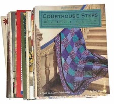 Lot Of 17 Quilting Instructional Books Patchwork Floral Pieced Santa Lattice