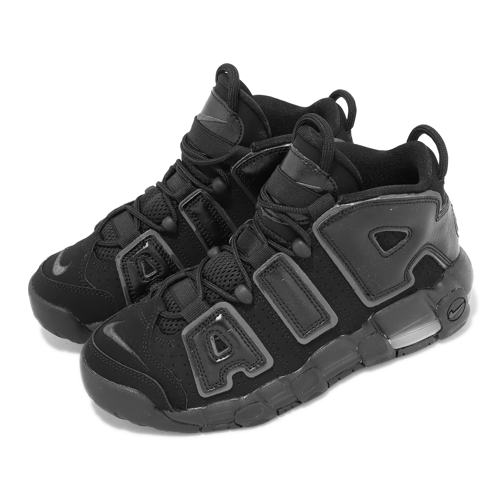 Детская молодежная повседневная обувь Nike Air More Uptempo GS Black Anthracite FV2264-001