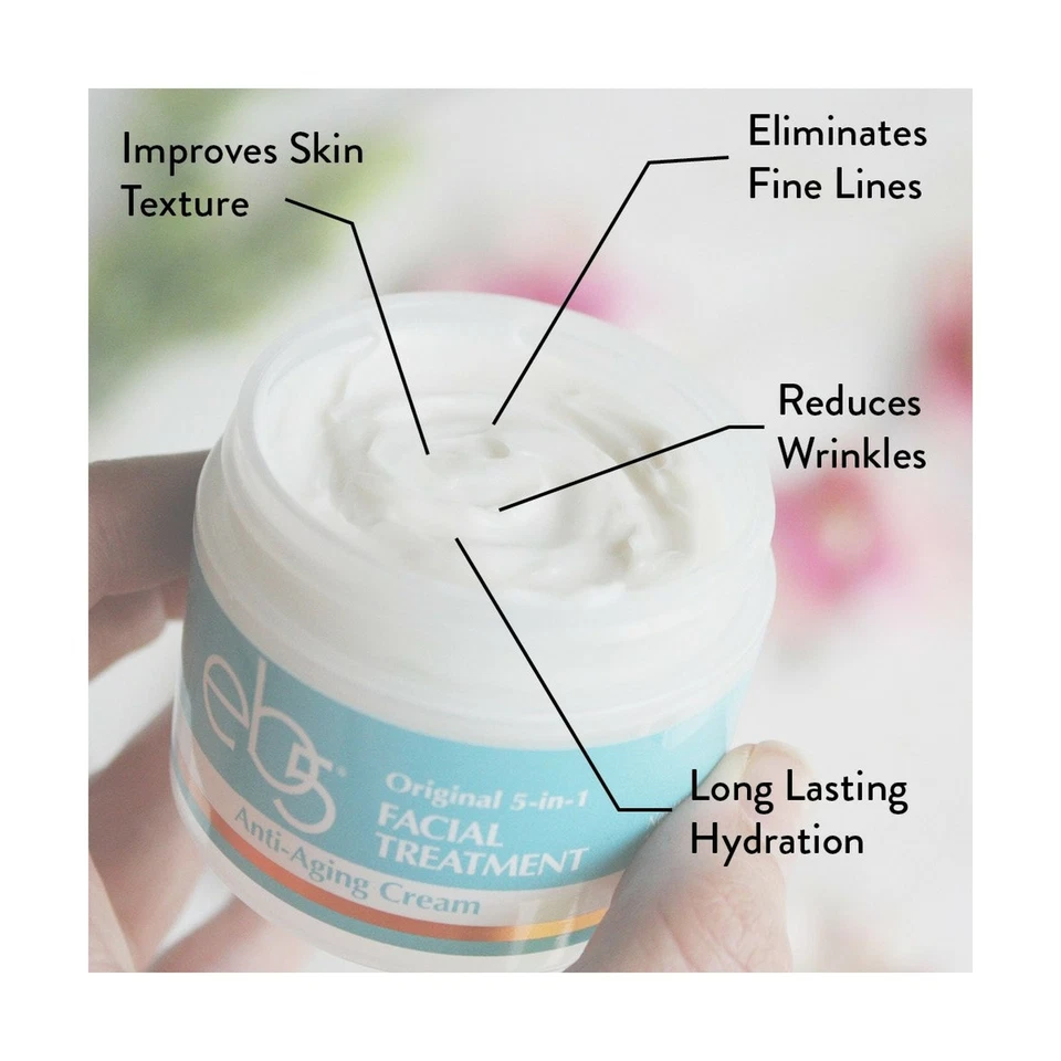 Crema facial antienvejecimiento hidratante intensa eb5 formulada uso diario hombres o mujeres Foto 2 de 4