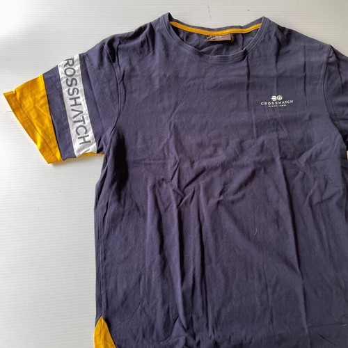Cross Hatch Logo T Shirt Mens Size XL Blue Casual Style Fashion Summer Fit - Picture 5 of 11