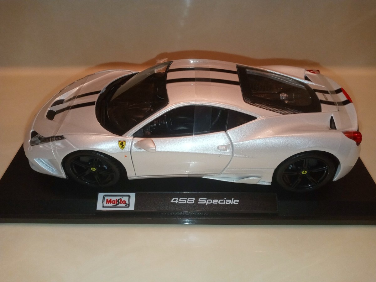 1/18 Ferrari 458 Speciale Pearl White Maisto Special Edition RARE 
