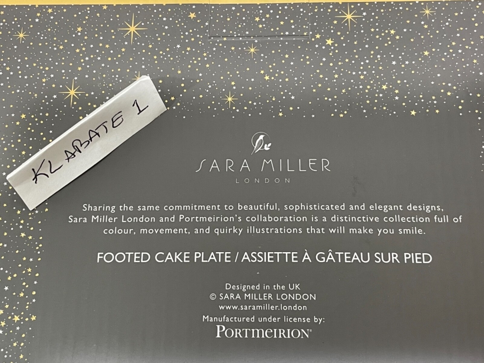 NEW Spode SARA MILLER Portmeirion RED Holiday PENGUIN FOOTED CAKE DISH