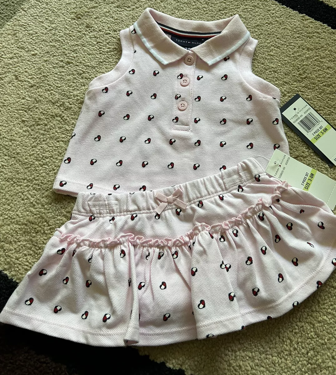 ært Uegnet mini Tommy Hilfiger baby girl 2 piece Skort set pink Size 3-6M NWT | eBay