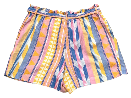 MULTICOLOURED STRIPED SHORTS, SIZE 10 - Picture 2 of 2