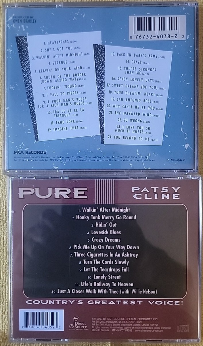 Patsy Cline Seven Lonely Days Lyrics Patsy Cline Pure (CD) And