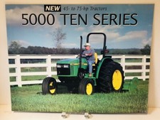 Brochure tracteurs JOHN DEERE 45-75 CV 5000 série dix 1998 - parfait état