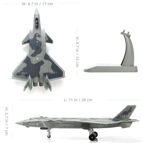 1/72 J20 Dragon Stealth Fighter Jet (Fire Fang) Model Military Aircraft Diecast - Picture 2 of 6