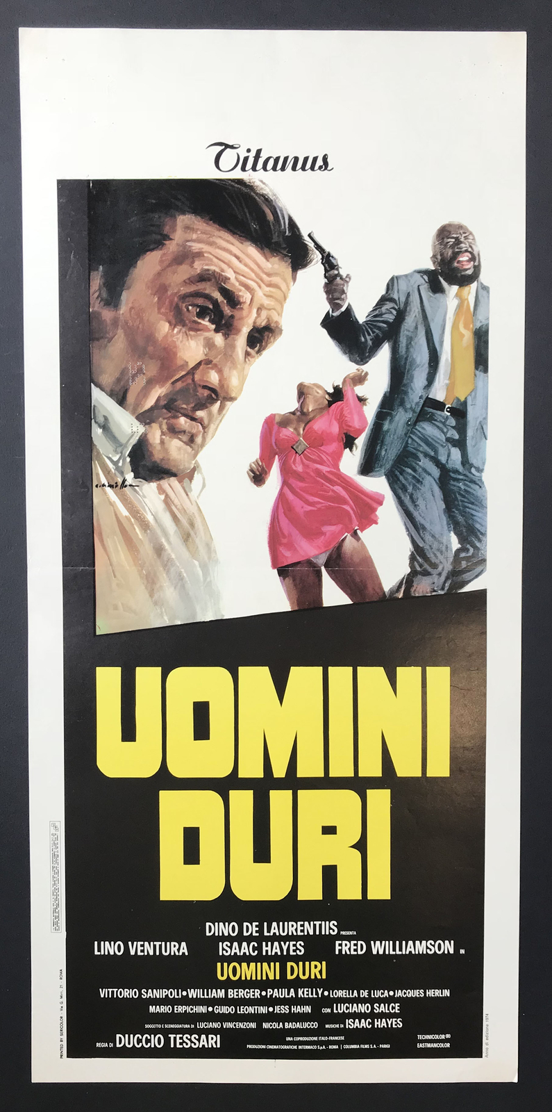 Locandina originale film Uomini duri (1974) - Regia di Duccio Tessari